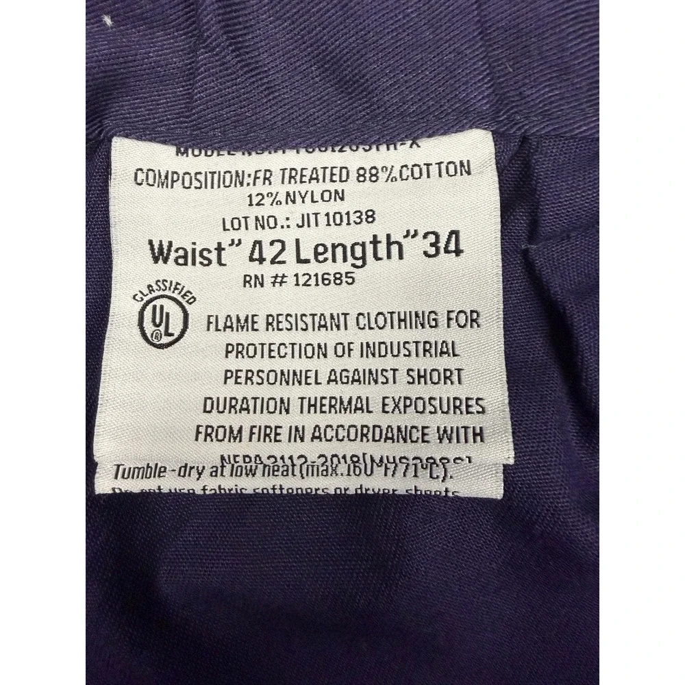 Just In Trend FR Work Pants Navy Blue Reflective Striped HRC 2 Mens 42x34